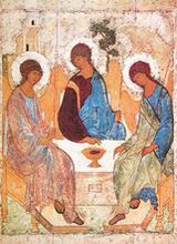 Икона Троицы, прп. Андрей Рублев